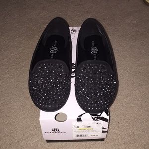 Rock & Republic Black embellished flats. Size 8.5